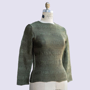 Jolie Mine Paris - Crinkle Top Forest Green S/M 6